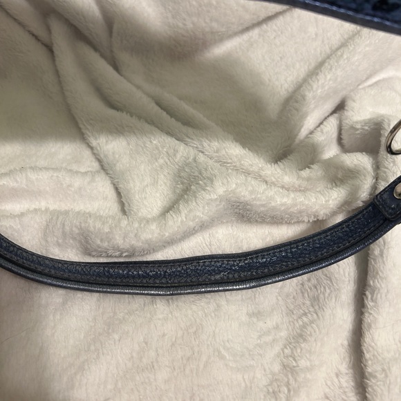 Blue Sequin Coach Poppy Sholder Bag - Picture 9 of 15